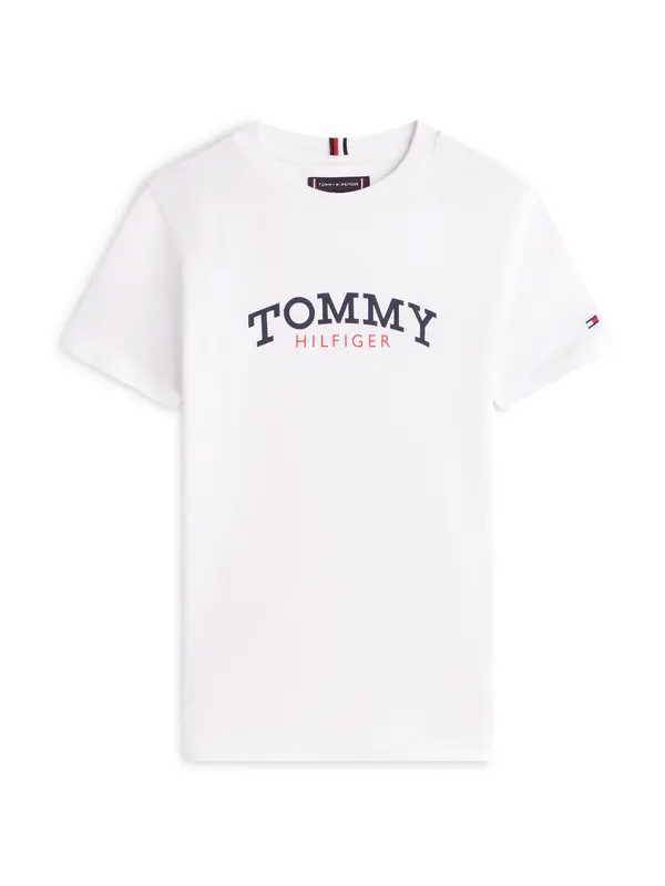 TOMMY HILFIGER TOMMY HILFIGER Majica  marine / ognjeno rdeča / bela