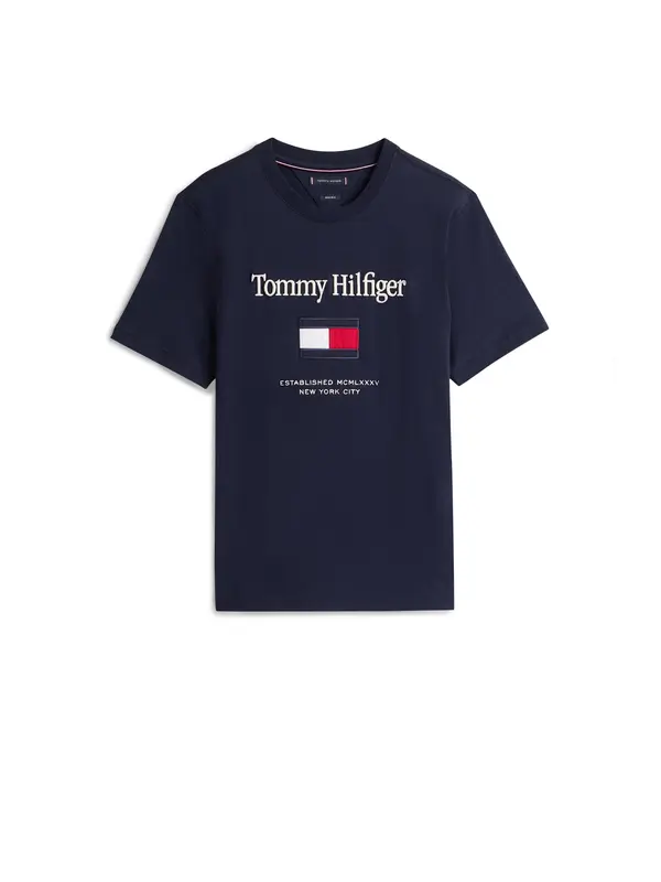 TOMMY HILFIGER TOMMY HILFIGER Majica  marine / rdeča / bela