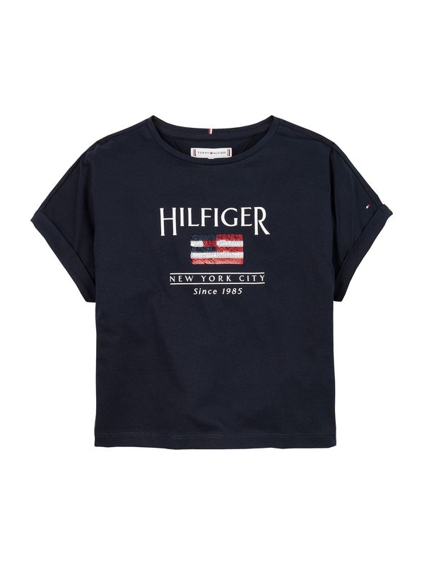 TOMMY HILFIGER TOMMY HILFIGER Majica  marine / rdeča / bela