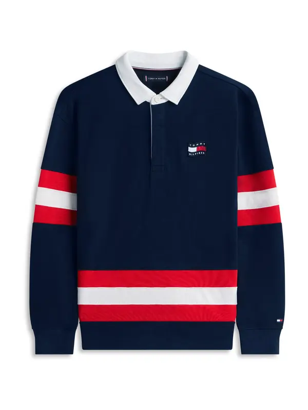 TOMMY HILFIGER TOMMY HILFIGER Majica  marine / rdeča / bela