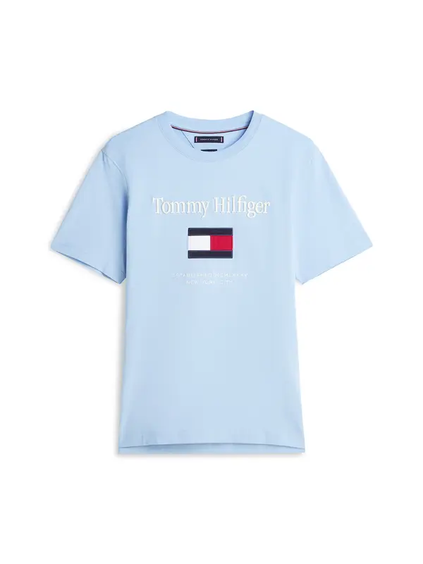 TOMMY HILFIGER TOMMY HILFIGER Majica  marine / svetlo modra / rdeča / bela