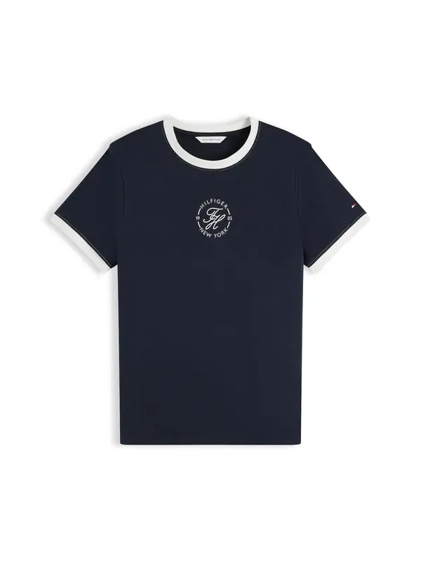 TOMMY HILFIGER TOMMY HILFIGER Majica  modra / bela