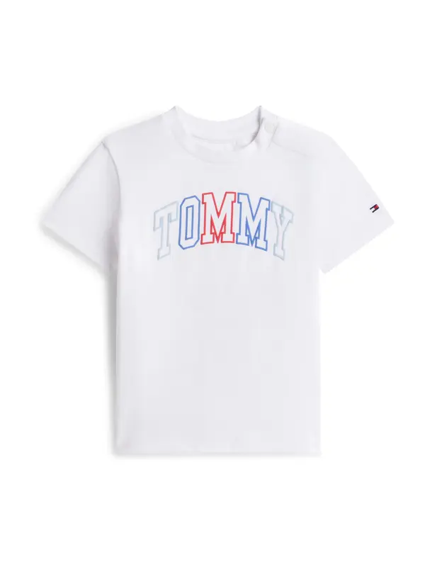 TOMMY HILFIGER TOMMY HILFIGER Majica  modra / golobje modra / rdeča / bela