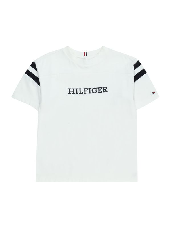 TOMMY HILFIGER TOMMY HILFIGER Majica 'MONOTYPE VARSITY'  črna / bela