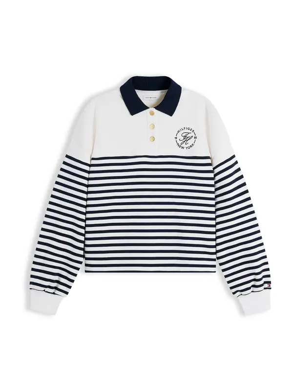 TOMMY HILFIGER TOMMY HILFIGER Majica  mornarska / bela