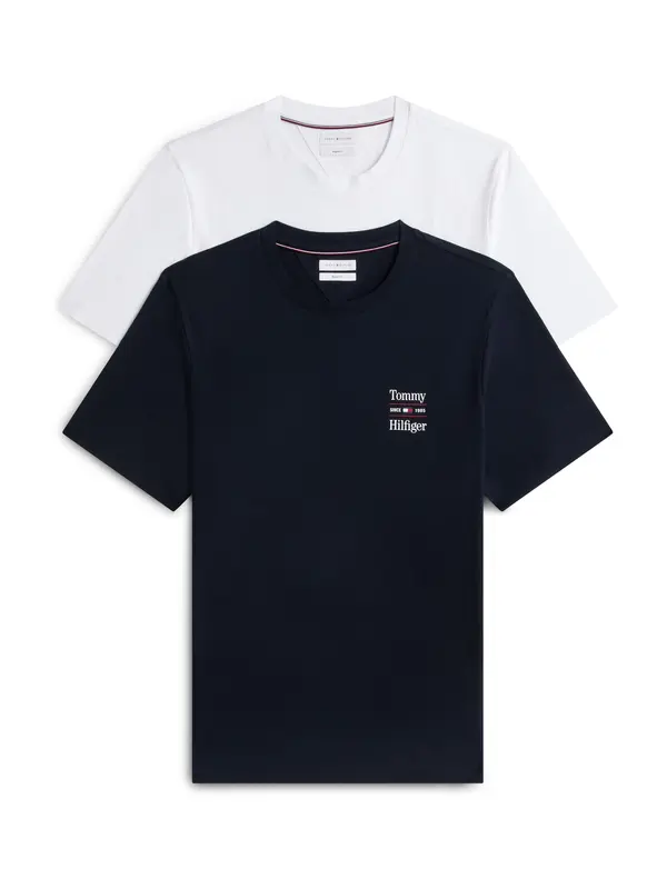 TOMMY HILFIGER TOMMY HILFIGER Majica  mornarska / bela