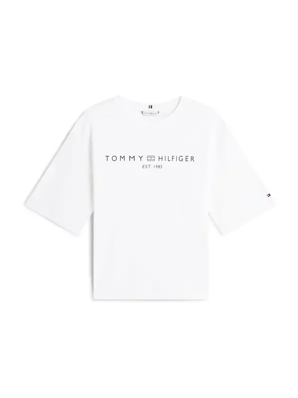TOMMY HILFIGER TOMMY HILFIGER Majica  mornarska / bela