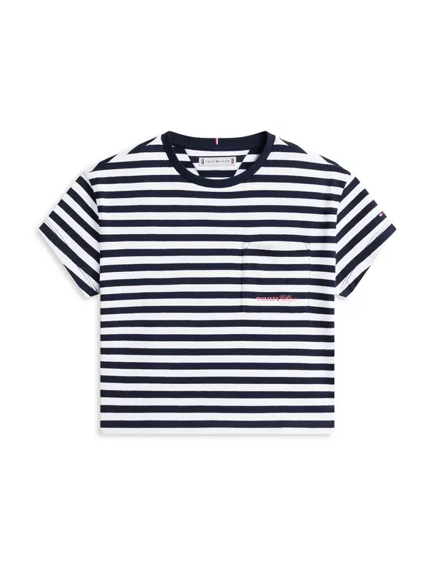 TOMMY HILFIGER TOMMY HILFIGER Majica  mornarska / bela