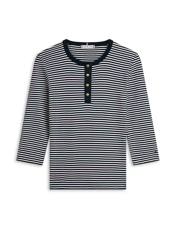 TOMMY HILFIGER TOMMY HILFIGER Majica  mornarska / bela