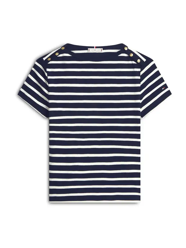 TOMMY HILFIGER TOMMY HILFIGER Majica  mornarska / bela