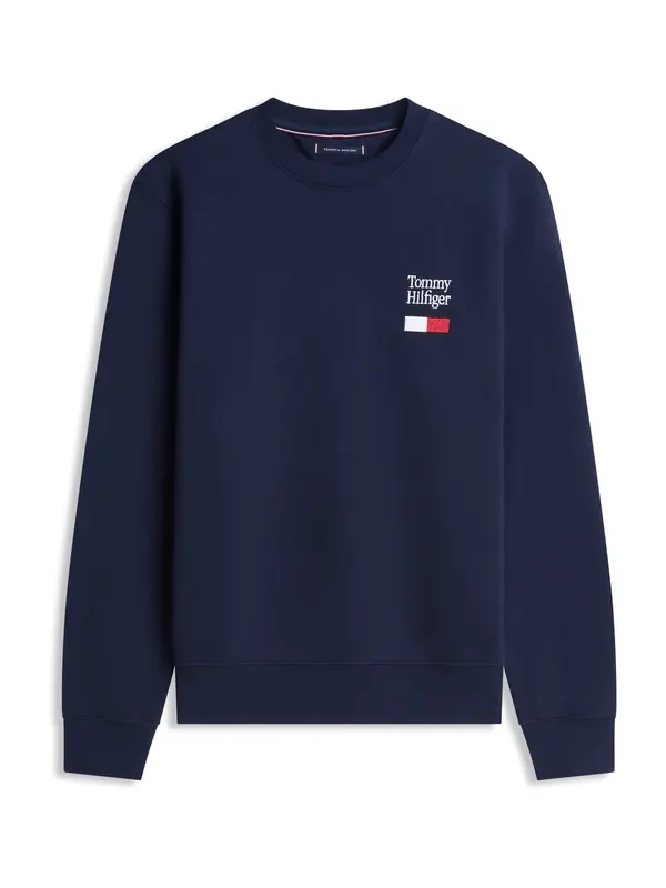 TOMMY HILFIGER TOMMY HILFIGER Majica  mornarska / brusnica / bela