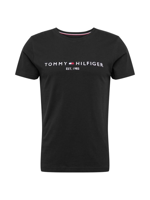 TOMMY HILFIGER TOMMY HILFIGER Majica  mornarska / črna / bela