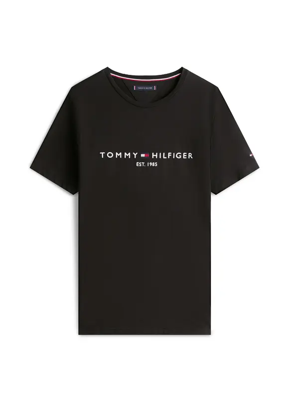 TOMMY HILFIGER TOMMY HILFIGER Majica  mornarska / črna / bela