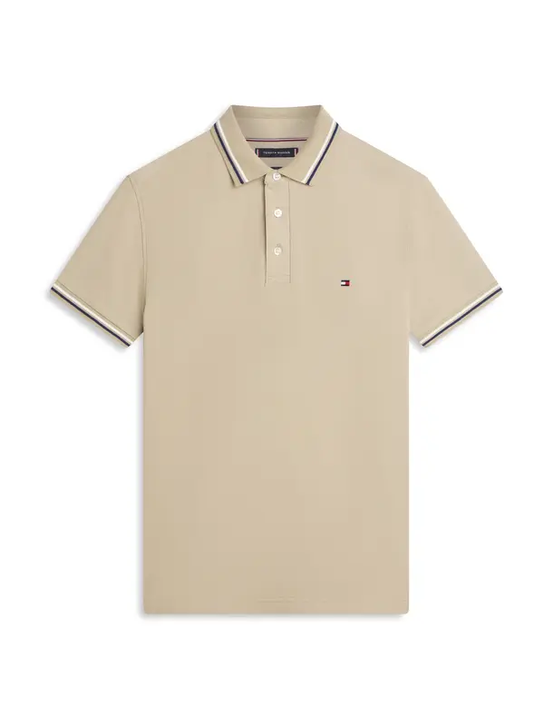 TOMMY HILFIGER TOMMY HILFIGER Majica  mornarska / kaki / bela