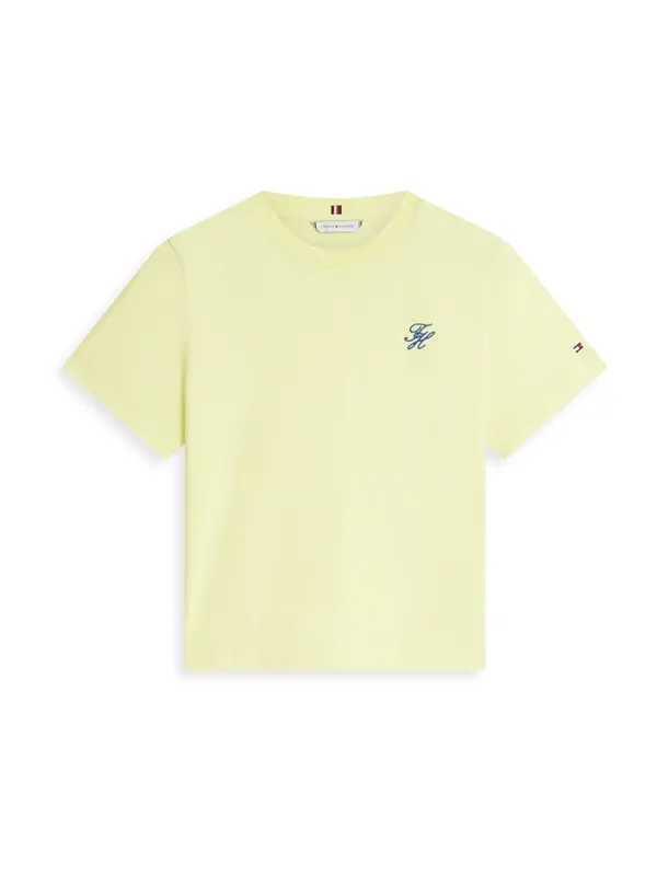 TOMMY HILFIGER TOMMY HILFIGER Majica  mornarska / kraljevo modra / rumena / rdeča