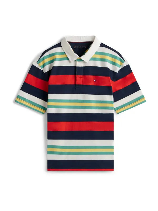 TOMMY HILFIGER TOMMY HILFIGER Majica  mornarska / meta / rdeča / bela