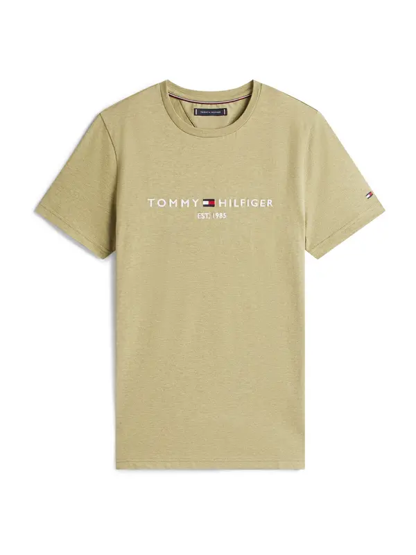 TOMMY HILFIGER TOMMY HILFIGER Majica  mornarska / oliva / bela