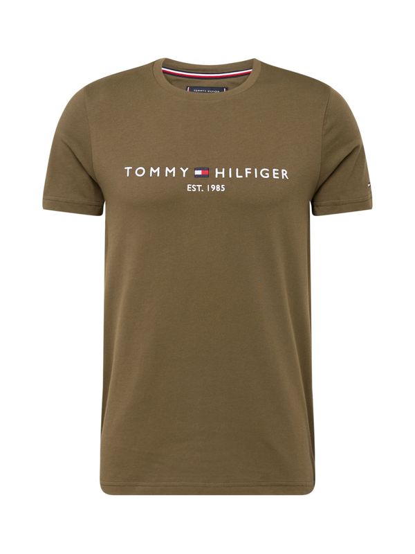 TOMMY HILFIGER TOMMY HILFIGER Majica  mornarska / oliva / rdeča / bela