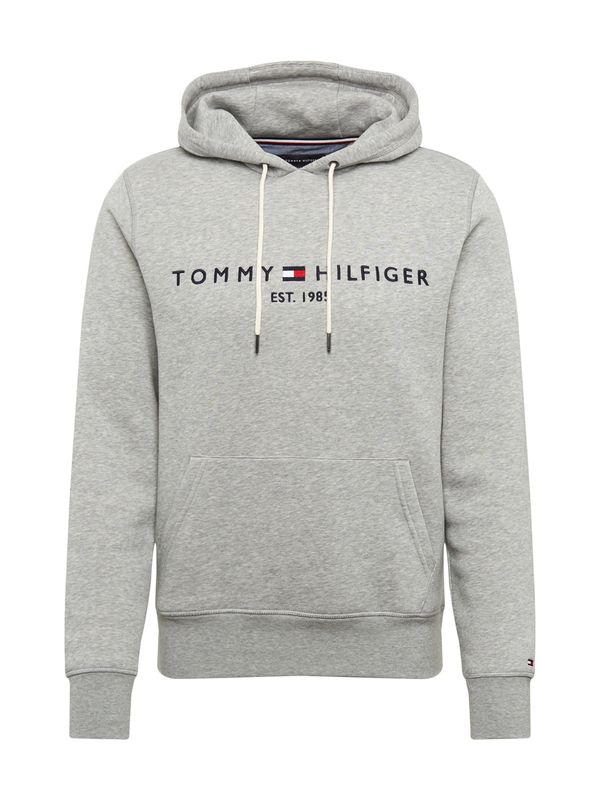 TOMMY HILFIGER TOMMY HILFIGER Majica  mornarska / pegasto siva / rdeča / bela