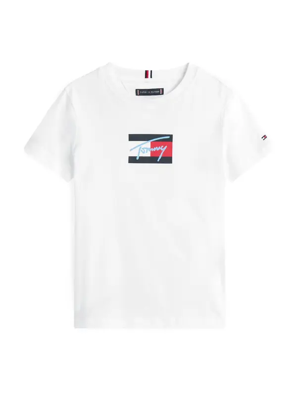 TOMMY HILFIGER TOMMY HILFIGER Majica  mornarska / rdeča / bela