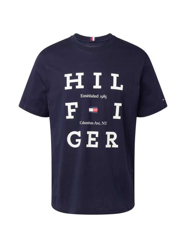 TOMMY HILFIGER TOMMY HILFIGER Majica  mornarska / rdeča / bela