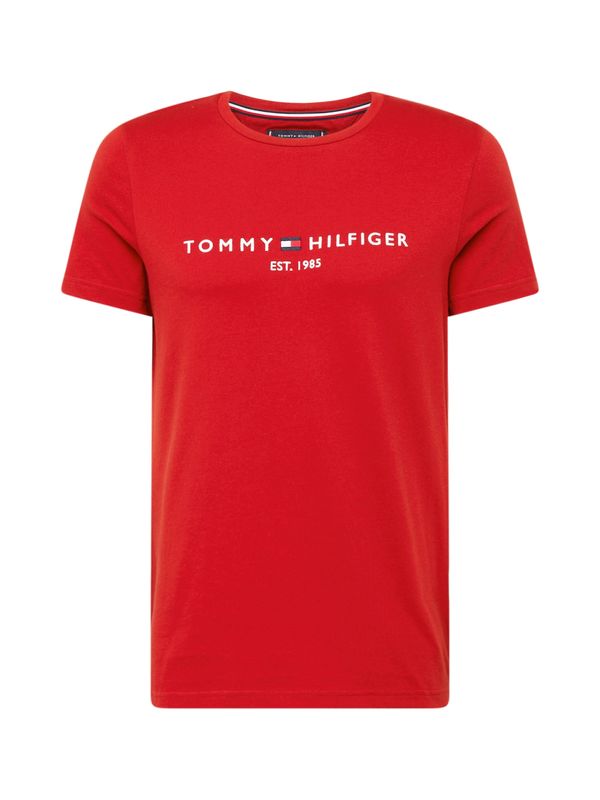 TOMMY HILFIGER TOMMY HILFIGER Majica  mornarska / rdeča / bela