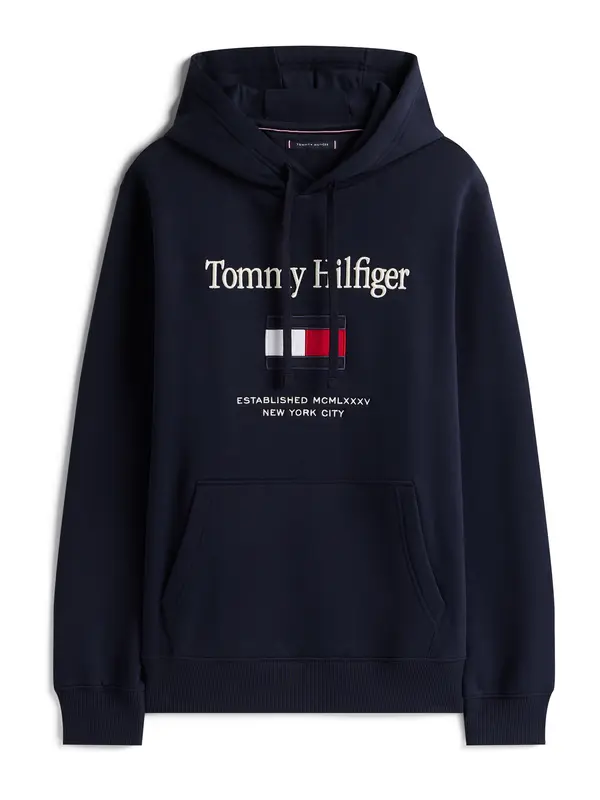 TOMMY HILFIGER TOMMY HILFIGER Majica  mornarska / rdeča / bela