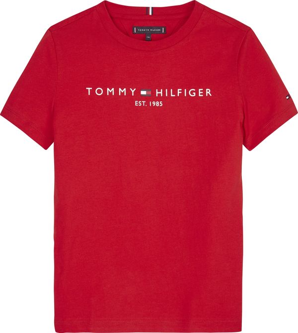 TOMMY HILFIGER TOMMY HILFIGER Majica  mornarska / rdeča / bela