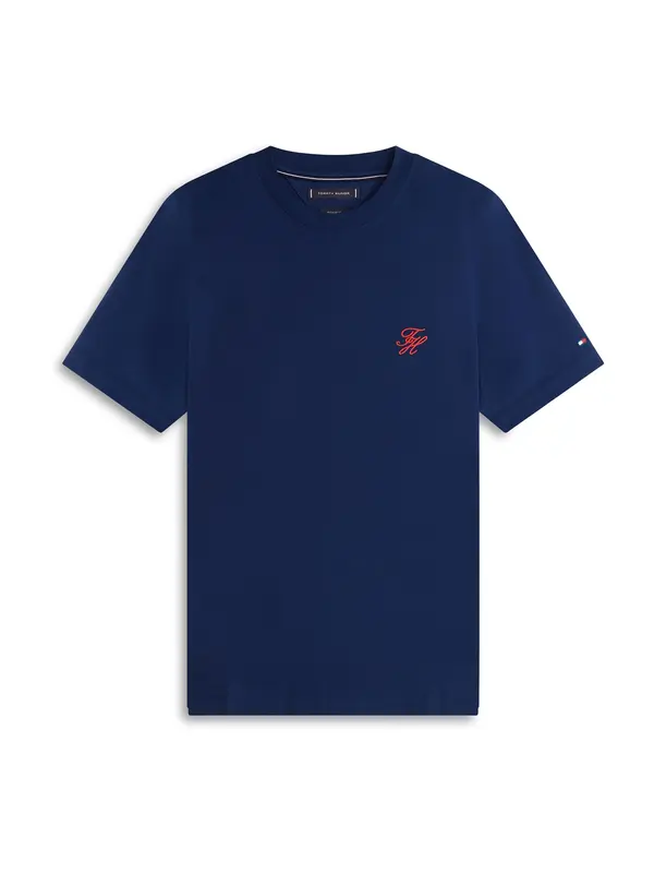 TOMMY HILFIGER TOMMY HILFIGER Majica  mornarska / rdeča / bela