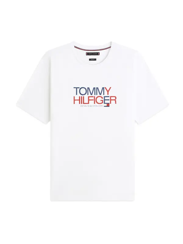 TOMMY HILFIGER TOMMY HILFIGER Majica  mornarska / rdeča / bela