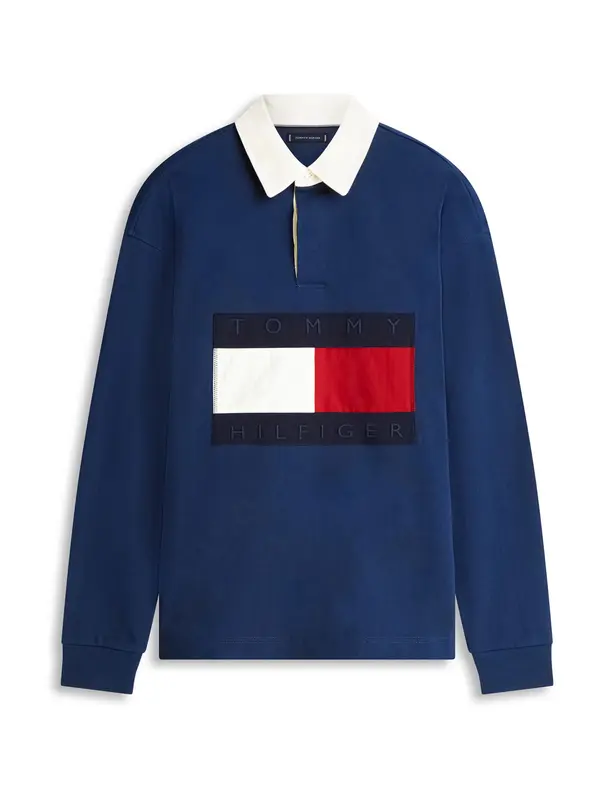TOMMY HILFIGER TOMMY HILFIGER Majica  mornarska / rdeča / bela