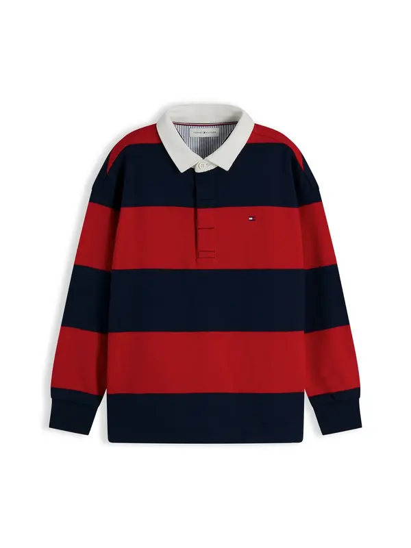 TOMMY HILFIGER TOMMY HILFIGER Majica  mornarska / rdeča / bela