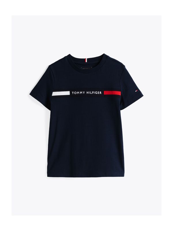 TOMMY HILFIGER TOMMY HILFIGER Majica  mornarska / rdeča / bela