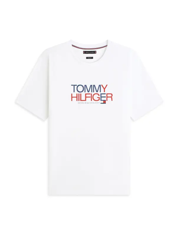 TOMMY HILFIGER TOMMY HILFIGER Majica  mornarska / rdeča / bela