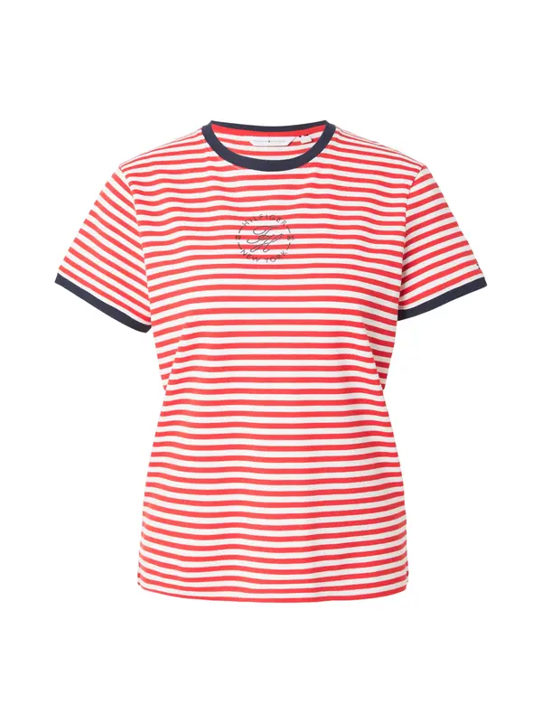 TOMMY HILFIGER TOMMY HILFIGER Majica  mornarska / rdeča / bela