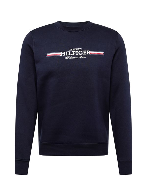 TOMMY HILFIGER TOMMY HILFIGER Majica  mornarska / rdeča / off-bela