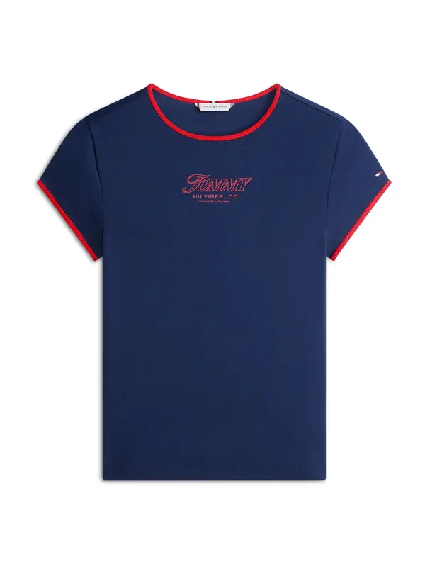 TOMMY HILFIGER TOMMY HILFIGER Majica  mornarska / rdeča