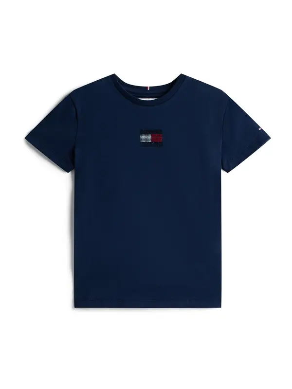 TOMMY HILFIGER TOMMY HILFIGER Majica  mornarska / rubin rdeča / srebrna