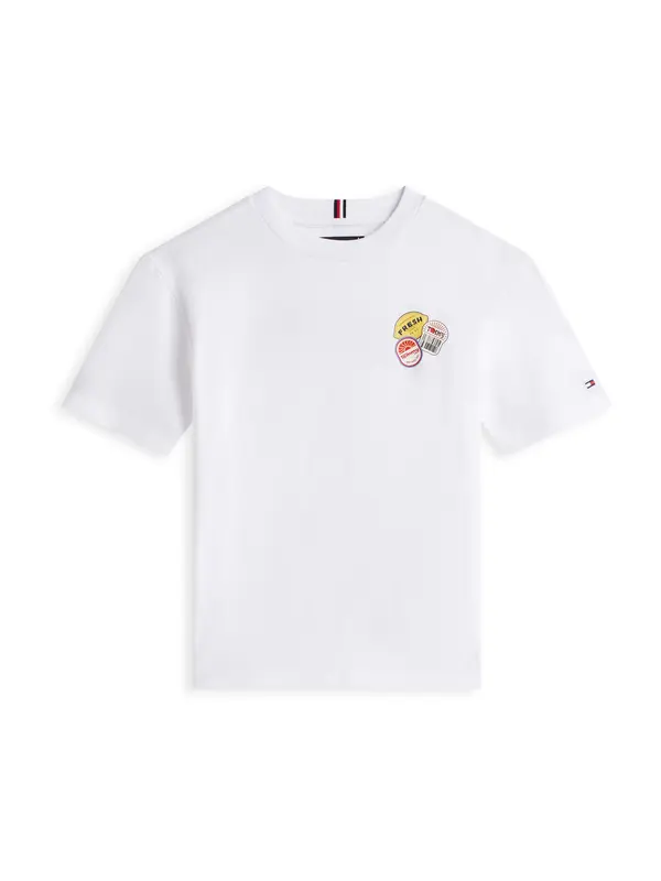 TOMMY HILFIGER TOMMY HILFIGER Majica  mornarska / rumena / rdeča / bela
