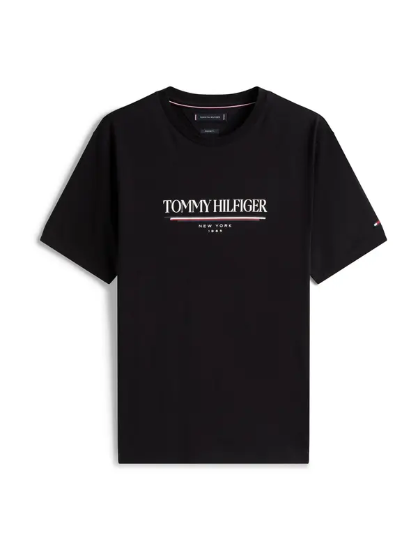 TOMMY HILFIGER TOMMY HILFIGER Majica  mornarska / živo rdeča / črna / bela