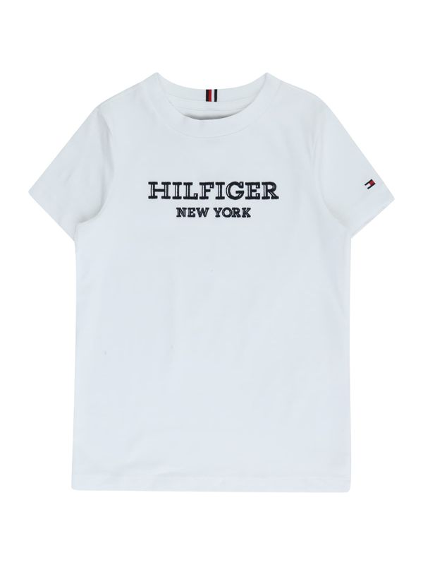 TOMMY HILFIGER TOMMY HILFIGER Majica  mornarska / živo rdeča / off-bela