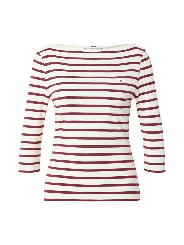 TOMMY HILFIGER TOMMY HILFIGER Majica 'New Cody'  kremna / vinsko rdeča