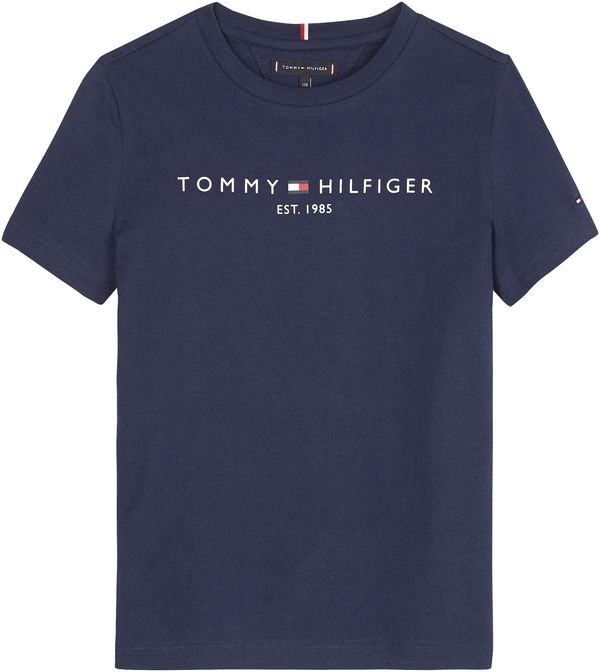 TOMMY HILFIGER TOMMY HILFIGER Majica  nočno modra / svetlo rdeča / bela