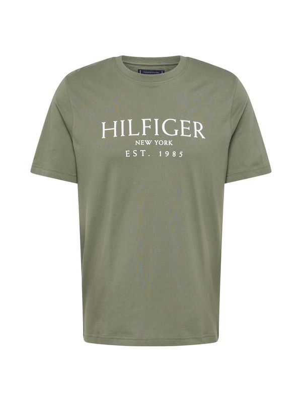 TOMMY HILFIGER TOMMY HILFIGER Majica  oliva / bela