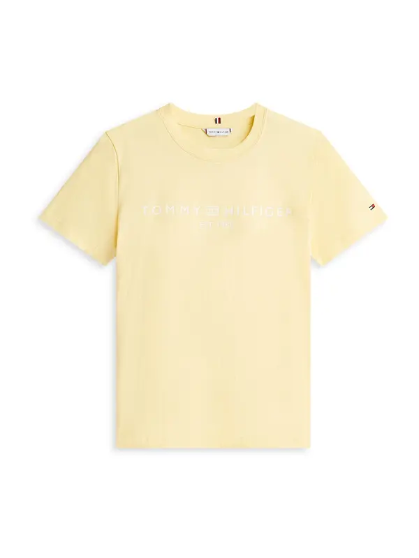 TOMMY HILFIGER TOMMY HILFIGER Majica  pastelno rumena / bela