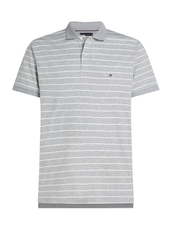 TOMMY HILFIGER TOMMY HILFIGER Majica  pegasto siva / bela