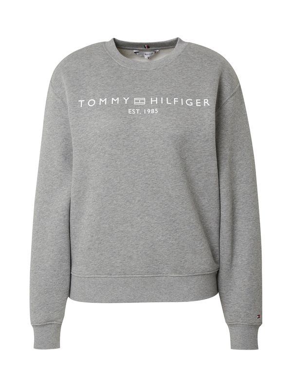 TOMMY HILFIGER TOMMY HILFIGER Majica  pegasto siva / bela