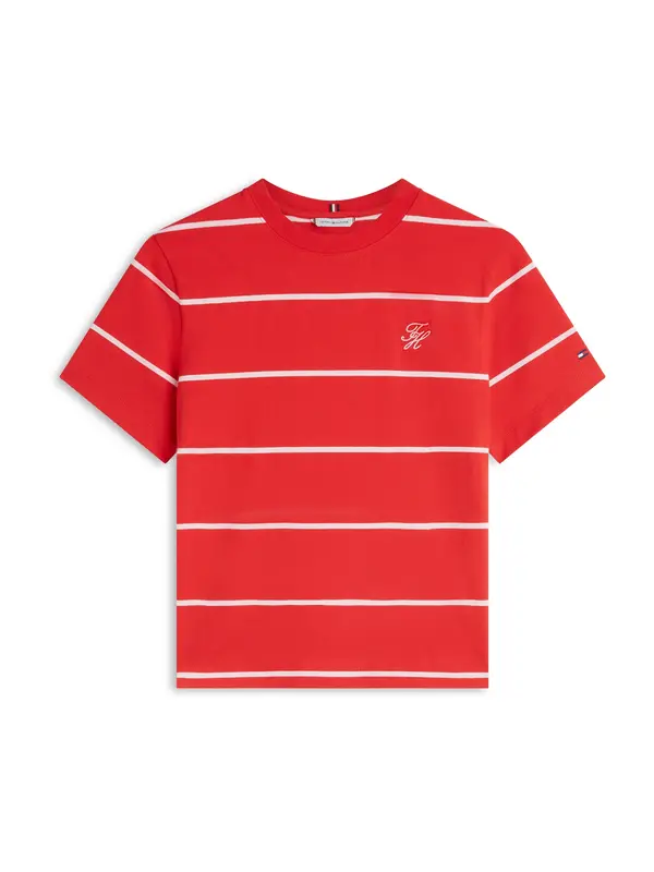 TOMMY HILFIGER TOMMY HILFIGER Majica  rdeča / bela