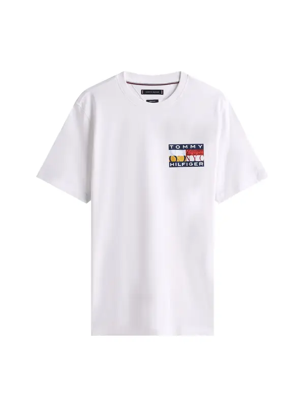 TOMMY HILFIGER TOMMY HILFIGER Majica  rdeča / bela