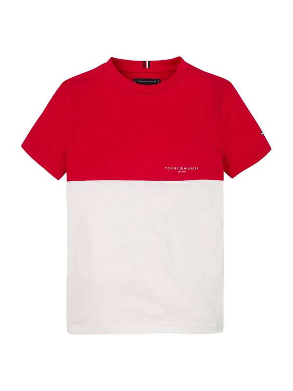 TOMMY HILFIGER TOMMY HILFIGER Majica  rdeča / bela
